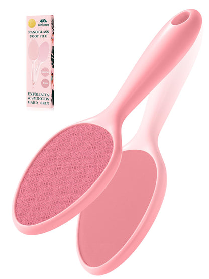 Glass Foot File Callus Remover for Feet, Heel Scraper, Pumice Stone, Diabetic Feet Scrubber Dead Skin Remover for Feet Professional Pedicure Tools