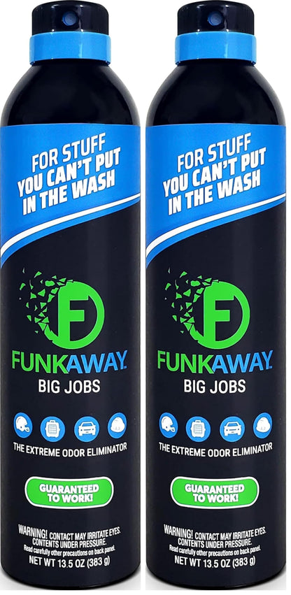 FunkAway Aerosol Spray, 8 oz., Extreme Odor Eliminator Spray, Ideal for Shoe Smells, Pet Odors and Bulky Stuff that Won't Fit in the Wash; Attacks Musty Odors at the Source