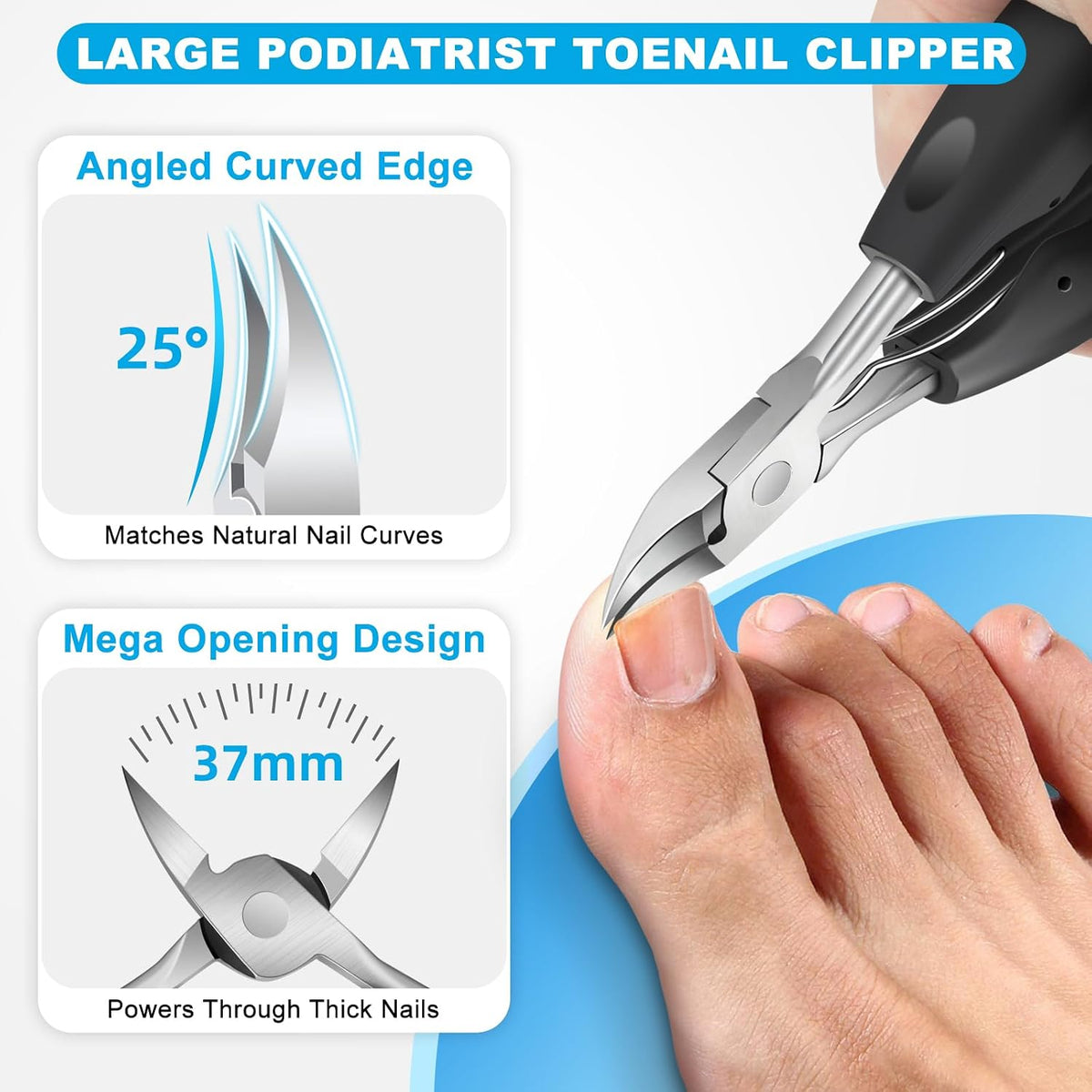 2026 Toenail Clippers for Thick Toenails for Seniors Angled Head