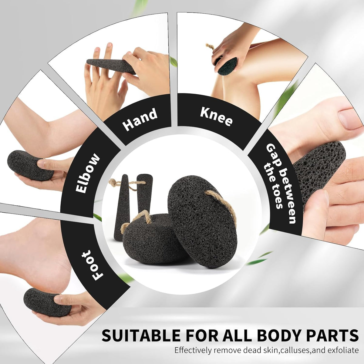 4 PCS Natural Volcanic Pumice Stone for Feet to Remove Dead Skin