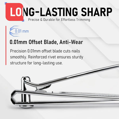 FiriKer Nail Clippers with Nail File, Fingernail Clipper, Toe Nail Clippers