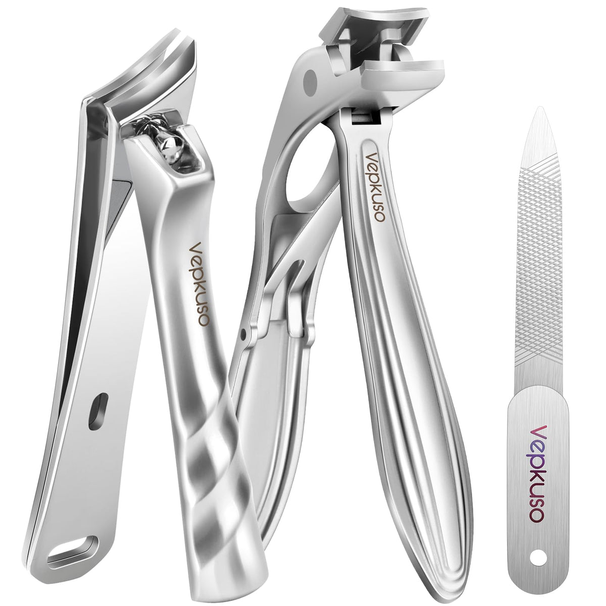 Nail Clippers for Seniors, Heavy Duty Stainless Steel Nail Clipper for Ingrown Toenails, Wide Opening Sharp Blade for Men, Women, Travel & Home Use