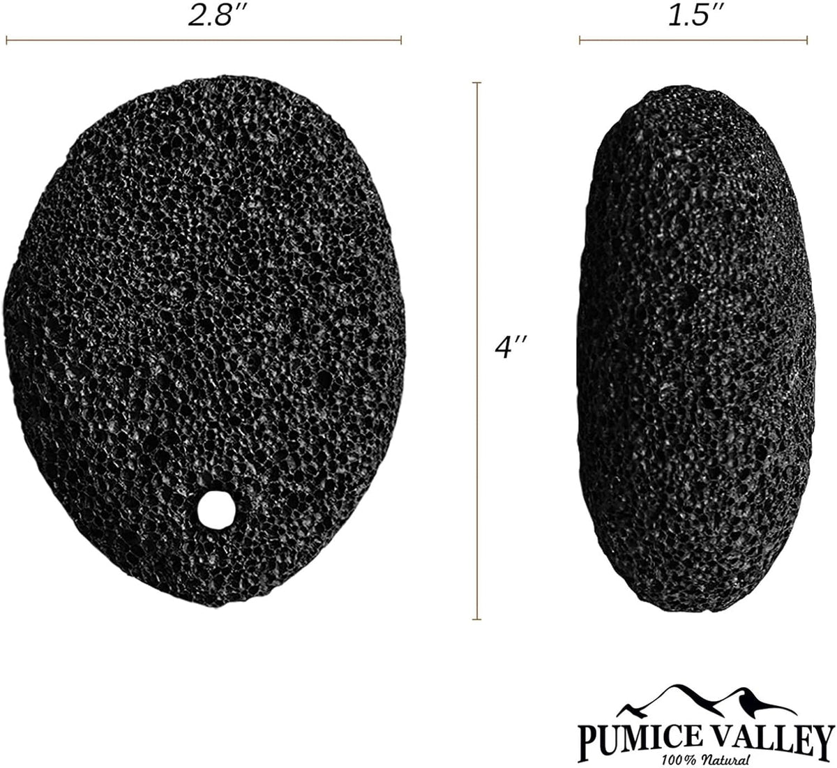 Pumice Stone for Feet - Natural Foot Scrubber for Dead Skin Callus Removal
