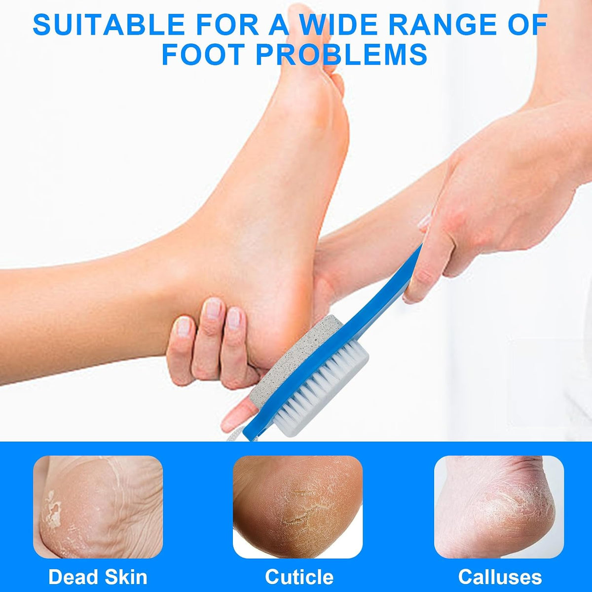 Pumice Stone Brush for Feet 4 in 1 Foot Brush 2 Pack