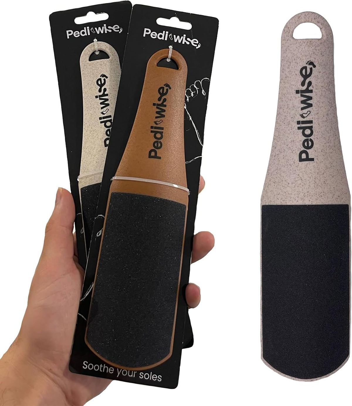 Pumice Stone for feet Extra Large Foot File & Callus Remover for Cracked Heels Double Sided Pedicure Tool for Dead Skin Podiatrist Recommended