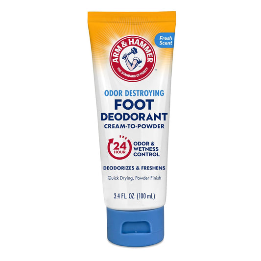 Arm & Hammer Cream to Powder Foot Deodorant, Sweat & Odor Control