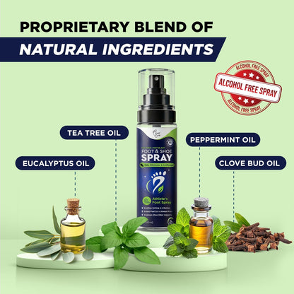Shoe Deodorizer, Foot Odor Spray, Tea Tree | Mint Odor Eliminator - 120ml