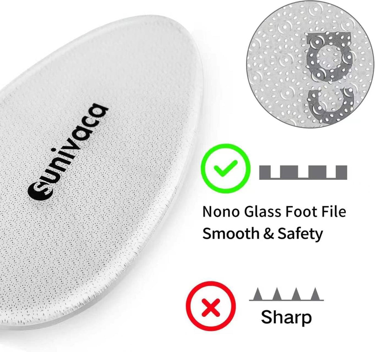 Glass Foot File Callus Remover for Feet, Heel Scraper, Pumice Stone, Diabetic Feet Scrubber Dead Skin Remover for Feet Professional Pedicure Tools