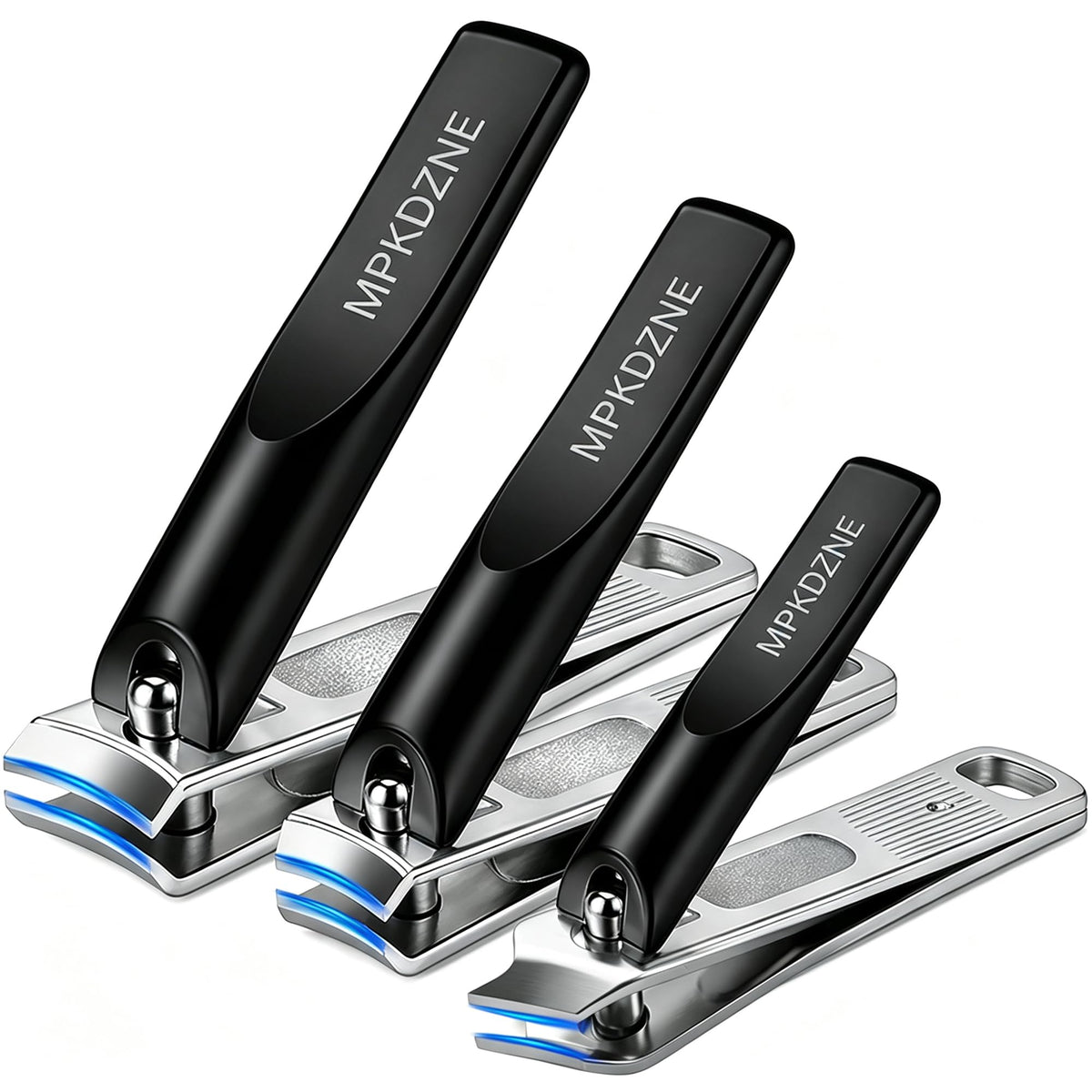 Heavy Duty Nail Clippers w/Luxury Travel Pouch Premium Stainless Steel