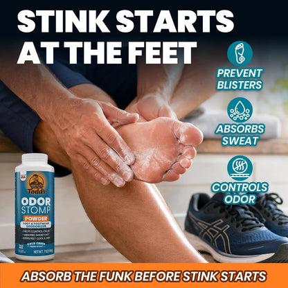 3-in-1 Foot Powder - Controls Sweat, Odor & Keeps Feet Dry - Talc-Free, 7oz