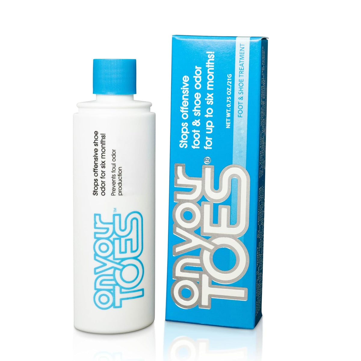 On Your Toes Foot Powder, Natural Aluminum-Free Shoe Odor Eliminator 1-Pack