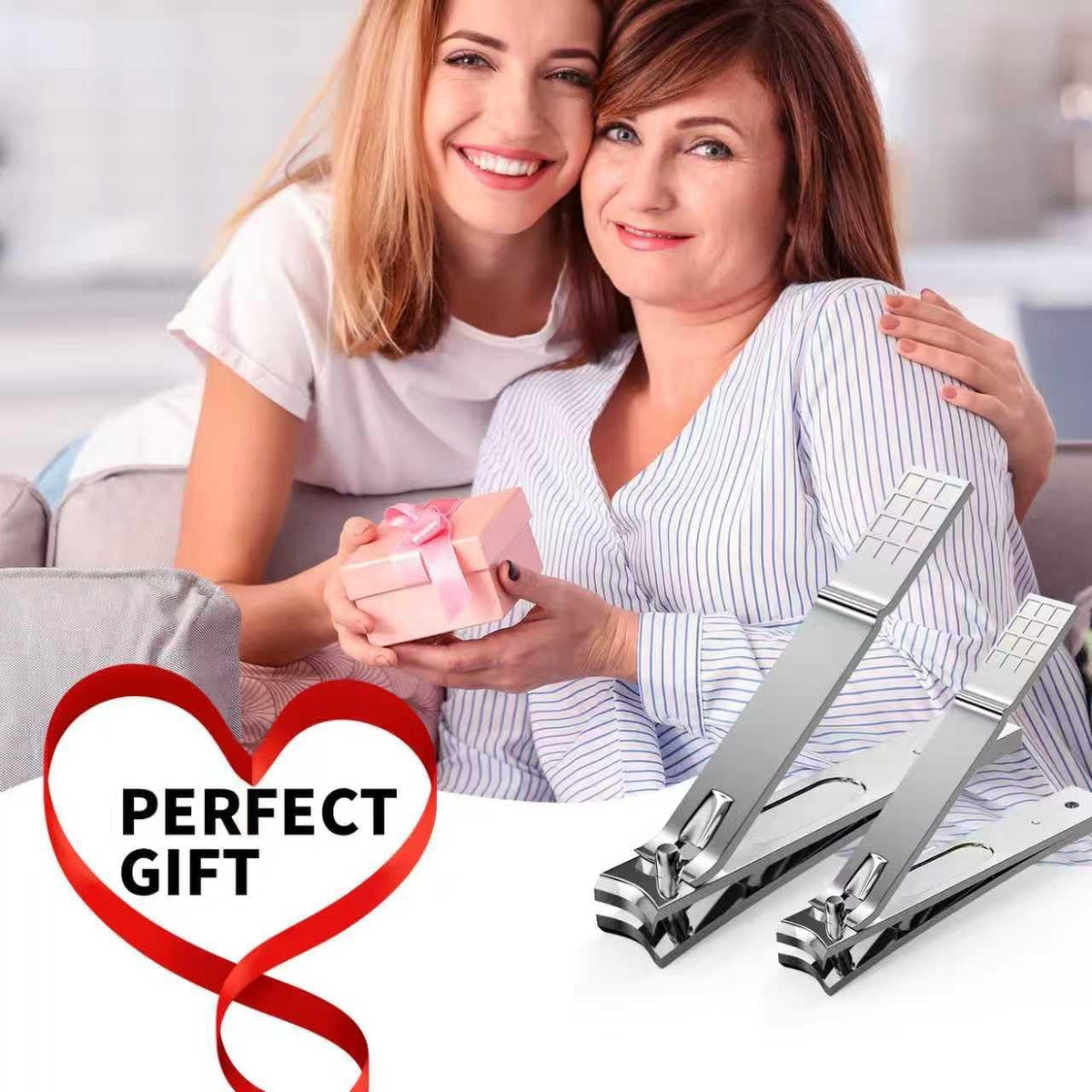 Derlaier Nail Clippers Set, Heavy-Duty Fingernail & Toenail Clippers，Silver