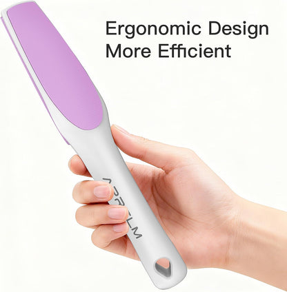 APRELM 3-Sided Nano Glass Foot File, 3-in-1 Coarse/Medium/Fine Foot Callus Remover, Professional Callus Remover for Feet Hard Skin Smooth Polishing (Pink)