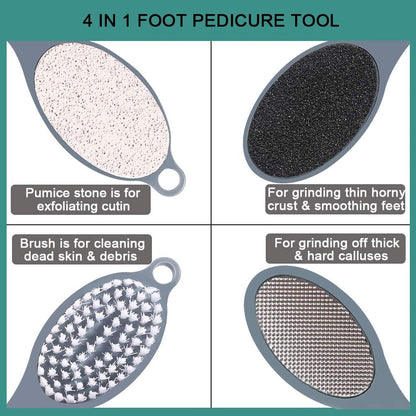 CAREHOOD Foot File Callus Remover - Foot Scrubber Pedicure Tool (Grey)