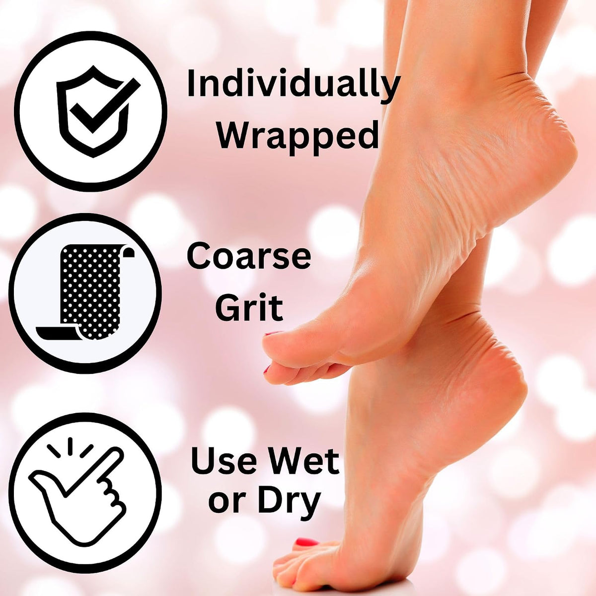 Mr. Pumice Purple PUMI Bar - Coarse Pumice Stone for Feet Callus Remover Pedicure Tools for Feet Foot Scrubber Skin Exfoliator Block, 4 Pack