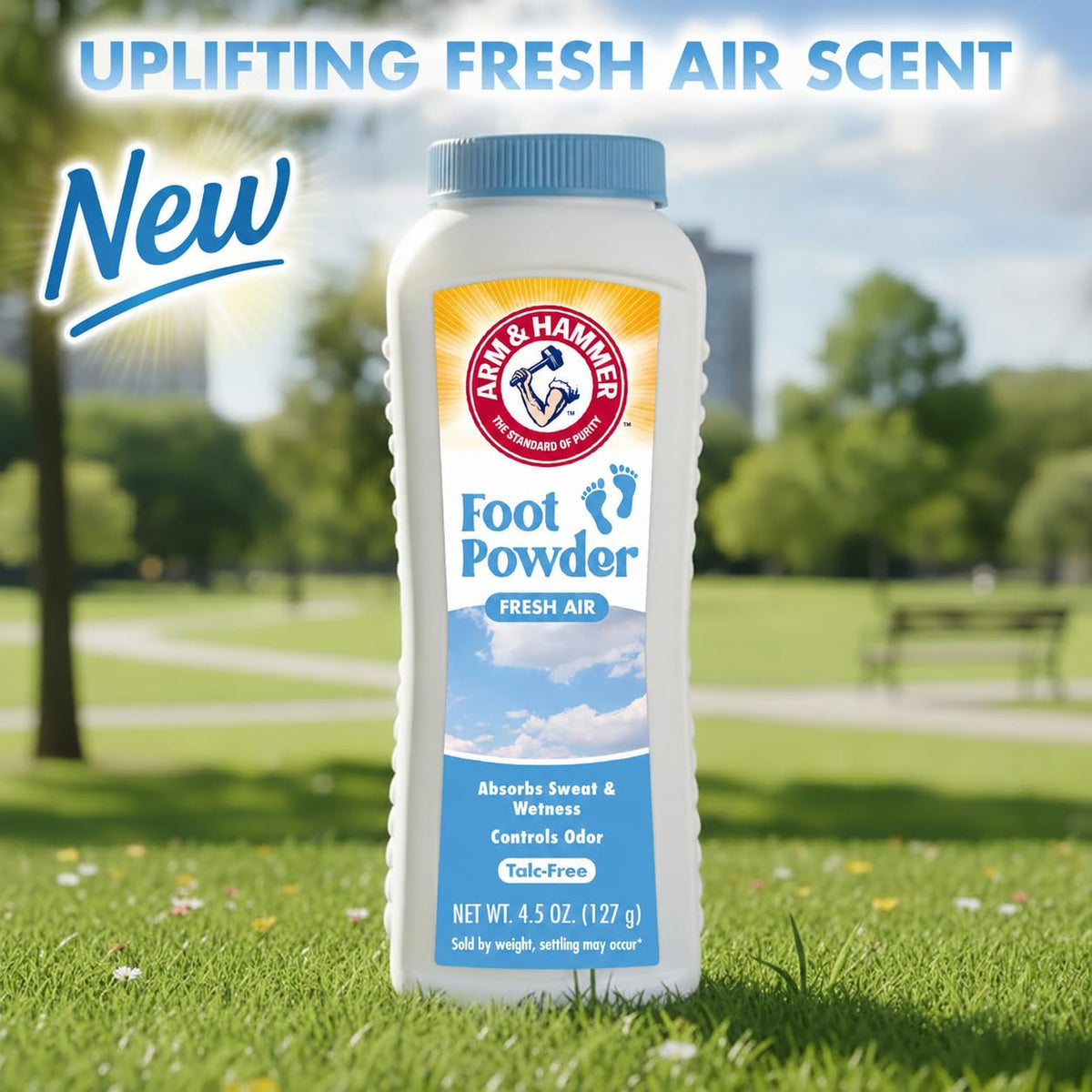 Arm & Hammer Soothing Foot Powder, Odor Control, Fresh Air Scent, 4.5 oz