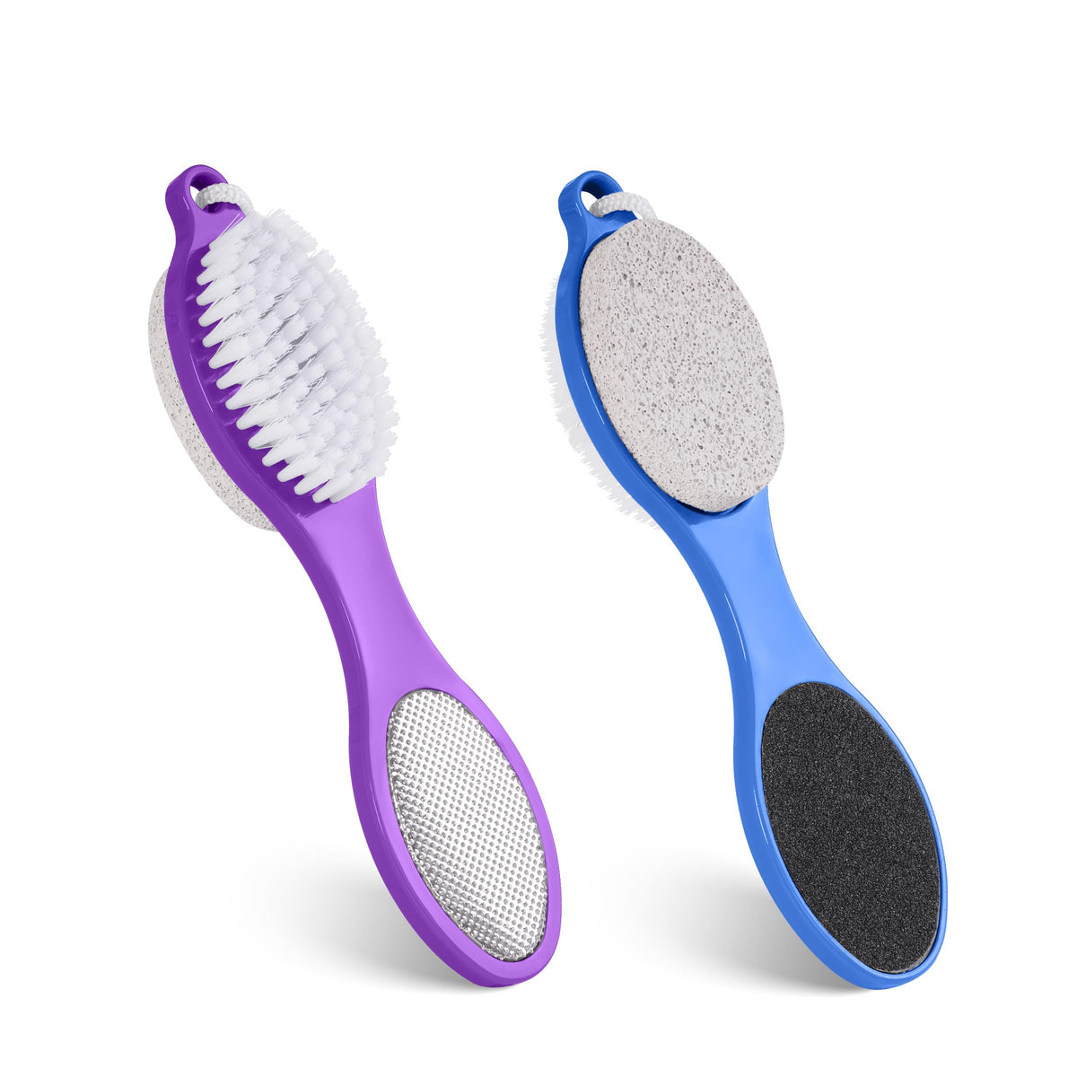3 Pcs 4-in-1 Foot Scrubber Brush for Feet & Shower