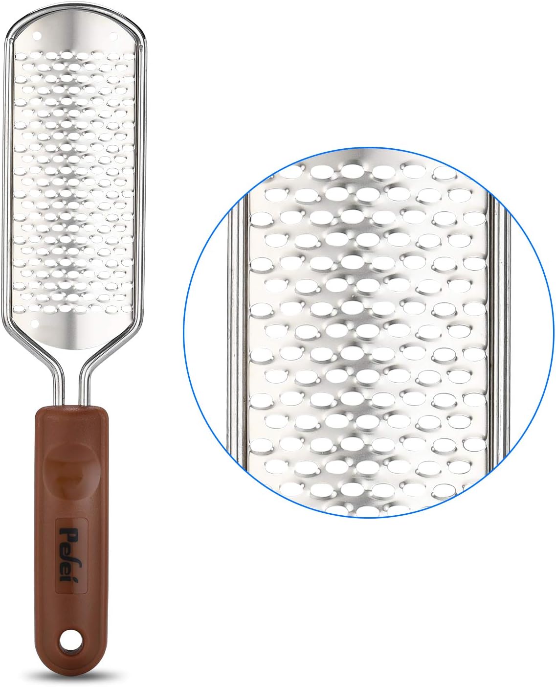 Professional Pedicure Foot File, Colossal Stainless Steel Detachable Foot Scrubber, Hard Skin Removers Pedicure Rasp for Wet and Dry Feet