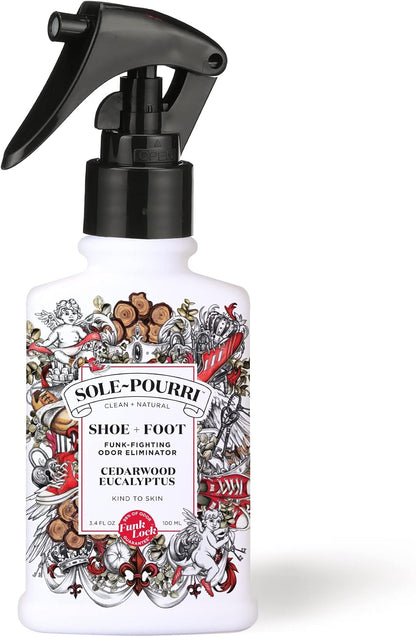 Sole-Pourri Shoe Deodorizer + Foot Spray, 3.4 Fl Oz