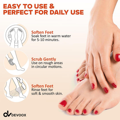 Pumice Stone Natural for Shower Dual Sided Foot Exfoliator, Foot Scrubber for Dead Skin, Callus Remover for Feet, Hard Skin Remover, Pedicure Tool for Men & Women