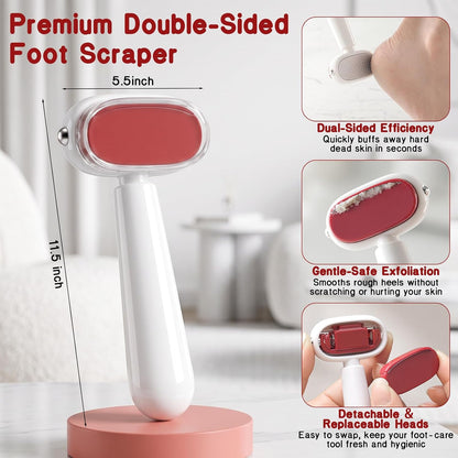 2-Sided Foot File & Callus Rasp, Steel Scraper for Dead Skin, Home Pedicure