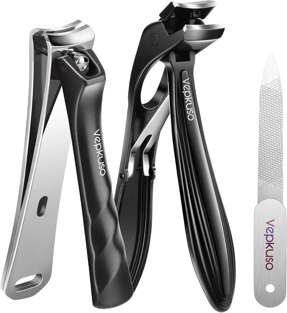 Nail Clippers for Seniors, Heavy Duty Stainless Steel Nail Clipper for Ingrown Toenails, Wide Opening Sharp Blade for Men, Women, Travel & Home Use