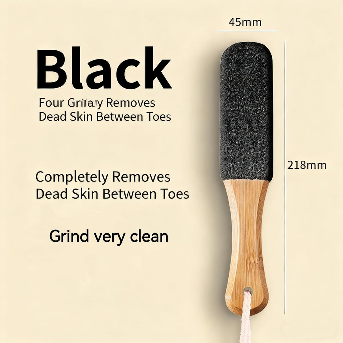 2-Pack Professional Pedicure Foot File with Wooden Handle & Pumice Stone - Callus Remover for Feet & Hands, Foot Scrubber for Dead Skin, Dry Rough Feet, Cracked Heels and Corns