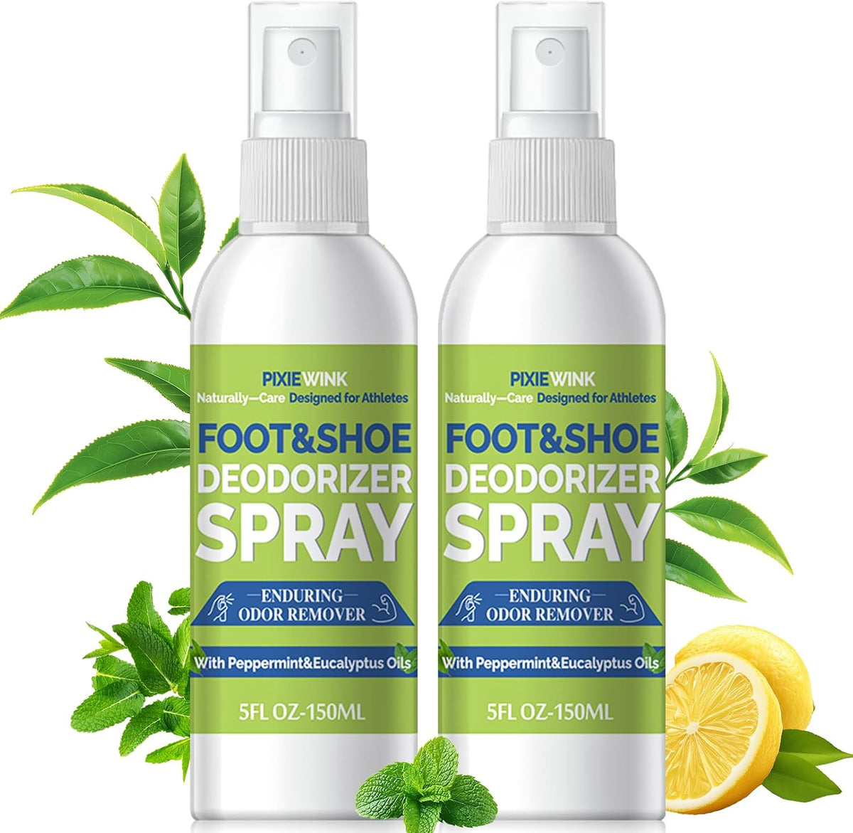 Foot & Shoe Deodorizer Spray, Odor Eliminator for Smelly Shoes & Feet