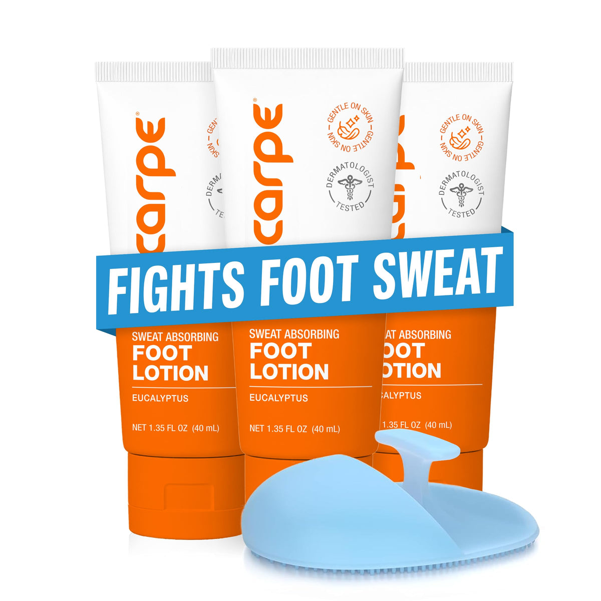 Carpe Sweat Absorbing Foot Lotion, Eucalyptus - Fights Sweaty Feet