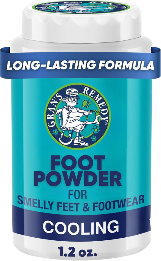 Gran's Remedy Cooling Shoe Deodorizer and Foot Powder - Peppermint - Shaker