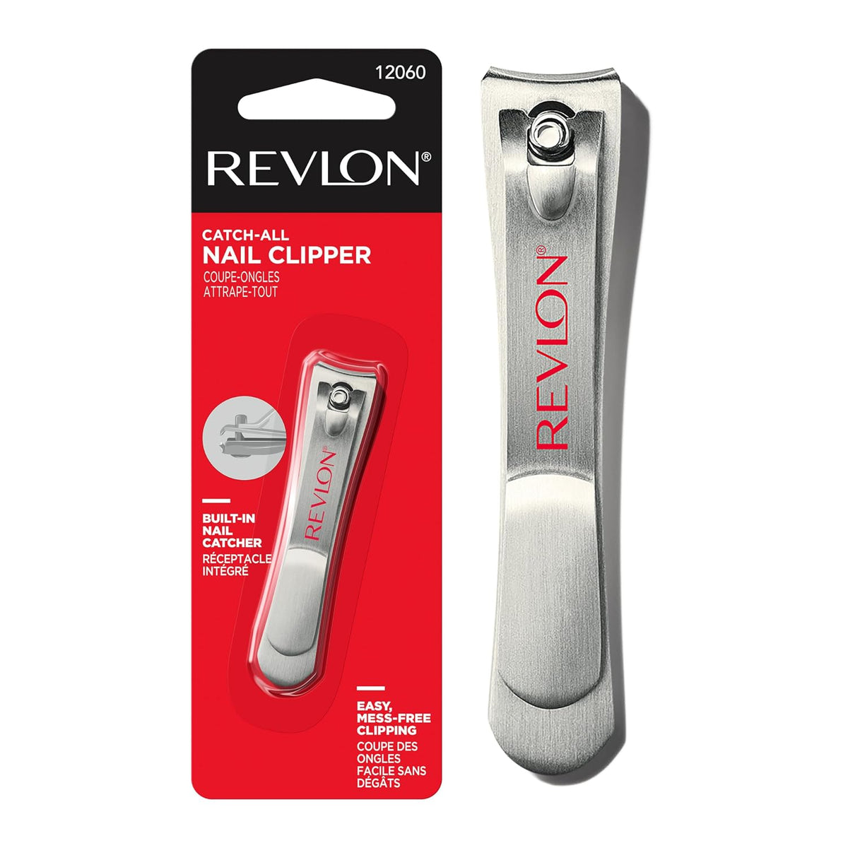 Revlon Catch-All Nail Clipper, Silver, 1 Count