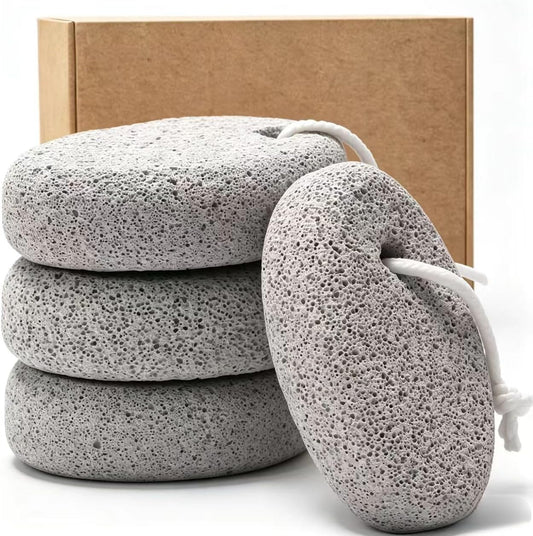4-Pack Natural Pumice Stone for Feet, Borogo Lava Pedicure Tools Hard Skin Callus Remover for Feet and Hands - Natural Foot File Exfoliation to Remove Dead Skin, Heels, Elbows, Hands