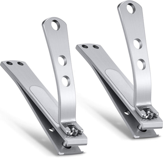 Mudder 2 Pcs Nail Clipper Straight Edge Heavy Duty Toenail Clippers