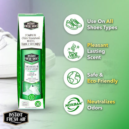 Shoe Deodorizer Spray for Sneakers, Boots & Gym Bags