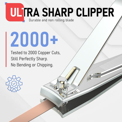 FiriKer Nail Clippers with Nail File, Fingernail Clipper, Toe Nail Clippers