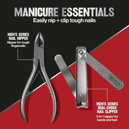 Revlon Men's Series Dual-Ended Nail Clipper, 1 Count
