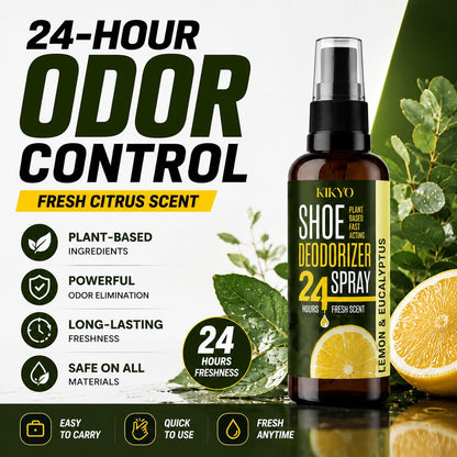 Shoe & Boot Deodorizer Spray - Natural Plant-Powered Odor Eliminator, 4 oz