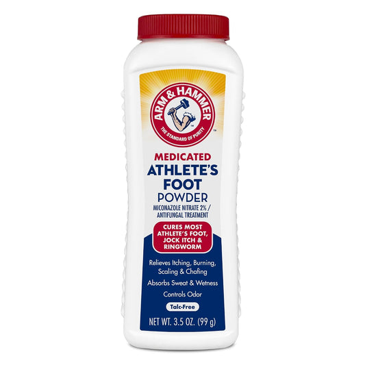 Arm & Hammer Medicated Athlete's Foot Powder, Antifungal Treatment, 3.5 oz