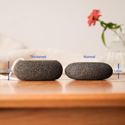 Extra Thick Pumice Stone for Feet and Hands – Ergonomic, Durable Natural Foot File – Gray, 3.9x2.8x1.6 in – Ideal for Cracked Heel Treatment,Callus Remover for feet&Dead Skin Exfoliation