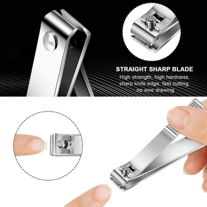 Mudder 6 Pcs Large Toenail Clippers Straight Edge Cutters, Silver