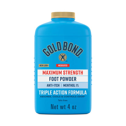 Gold Bond Medicated Foot Powder, Talc Free, 10 oz, Odor Control