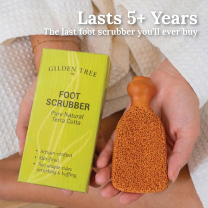 Pumice Stone for Feet Lasts 5+ Years Foot Exfoliator Scrubber Callus Remover Made of Natural Terra-Cotta
