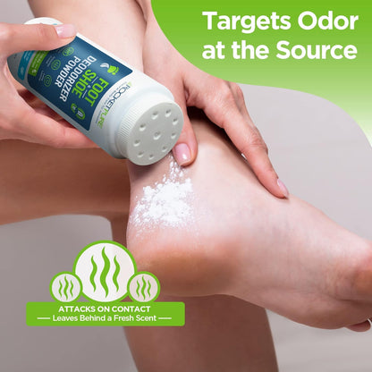Rocket Pure Natural Foot and Shoe Deodorizer Powder, Eucalyptus, Pack of 2