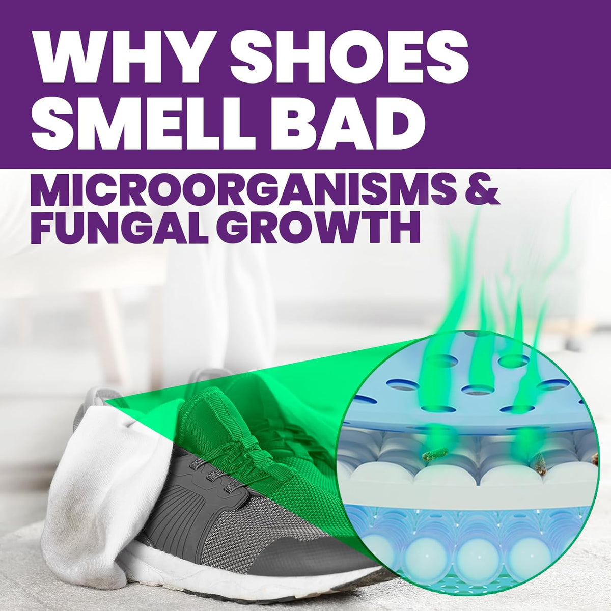Uncle Todd's Shoe Deodorizer Spray - Proven & Powerful Enzyme Formula Spray for Shoe Odor Elimination in All Footwear (Midnight Rain)