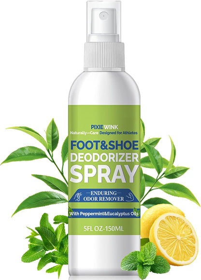 Foot & Shoe Deodorizer Spray, Odor Eliminator for Smelly Shoes & Feet