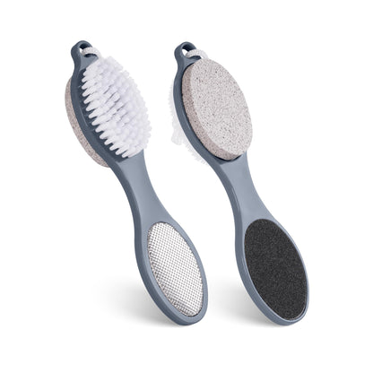 3 Pcs 4-in-1 Foot Scrubber Brush for Feet & Shower