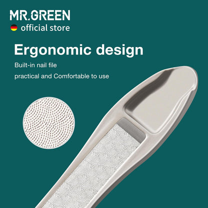 MR.GREEN Nail Clippers Stainless Steel Anti Splash Fingernail Cutter Manicure Tools Bionics Design Pedicure Scissor Nail Trimmer (Nail Clipper Two-Pack (Medium+Large))