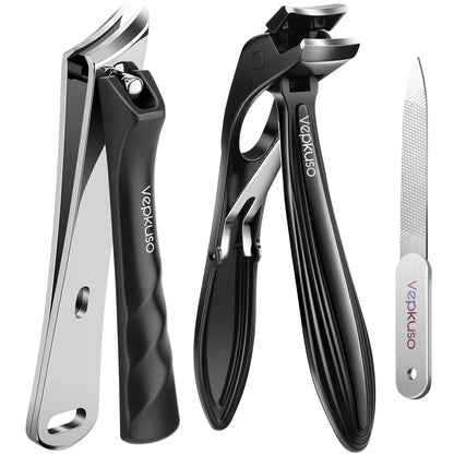 Nail Clippers for Seniors, Heavy Duty Stainless Steel Nail Clipper for Ingrown Toenails, Wide Opening Sharp Blade for Men, Women, Travel & Home Use