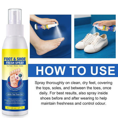 Foot & Shoe Fresh Spray with Tea Tree Oil, 120ml/4 fl oz