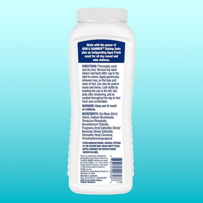 Arm & Hammer Soothing Foot Powder, Odor Control, Aqua Refresh Scent, 4.5 oz